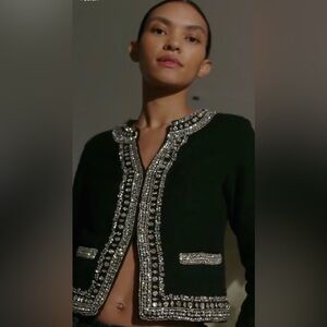 Misa Los Angeles Curtis Jacket embellished  Black Jacket